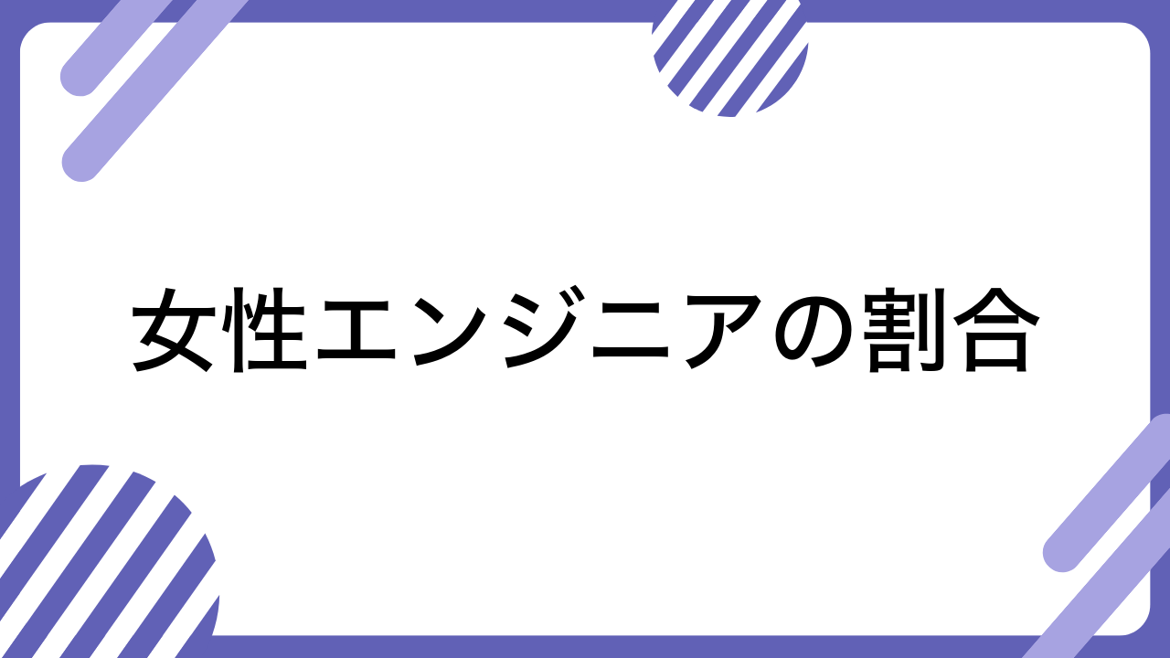 女性エンジニアの割合